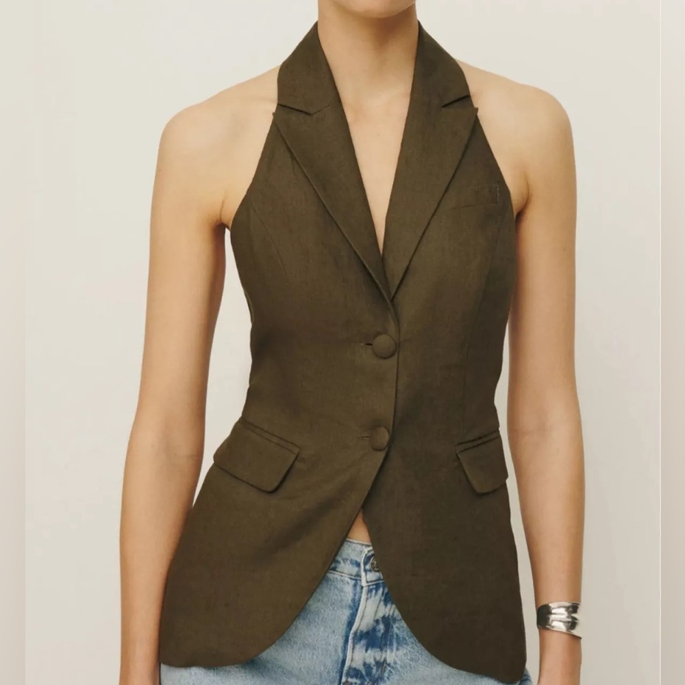 Reformation Olive Halter Blouse